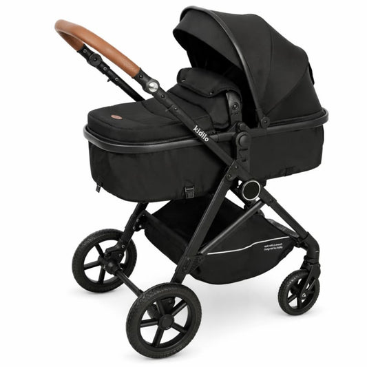 Poussette combinée KIDILO K08+C noir réversible dès la naissance