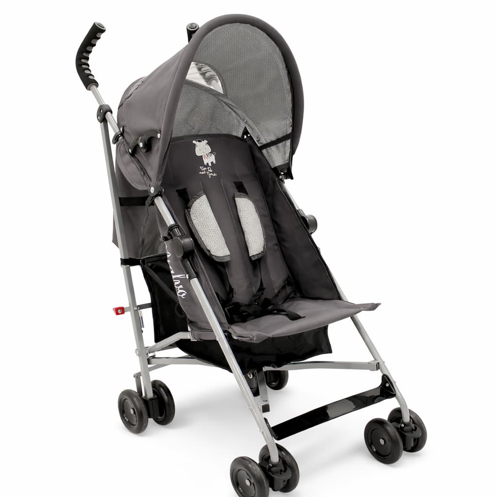 Poussette canne Asalvo Yolo noire légère et pliable