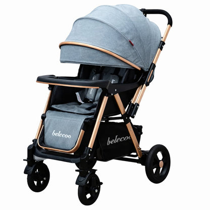 Poussette compacte pliable BELECOO 511 utilisation quotidienne bleu clair