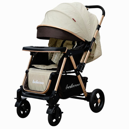 Poussette BELECOO 511 assise réversible confort bébé beige