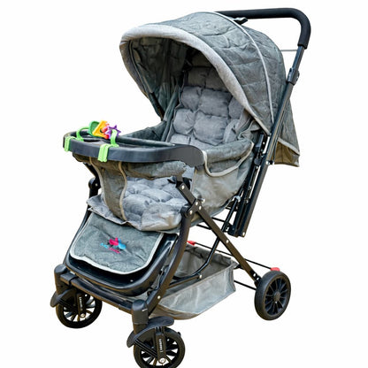 Poussette classique Baby Confort bleue maniable utilisation quotidienne