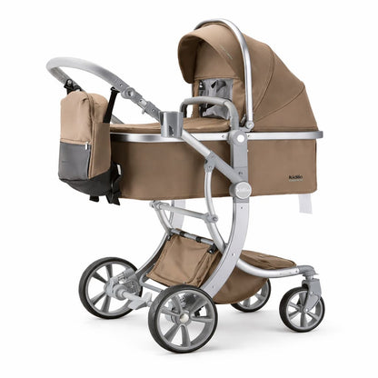 Poussette combinée KIDILO G606 marron landau et assise réversible
