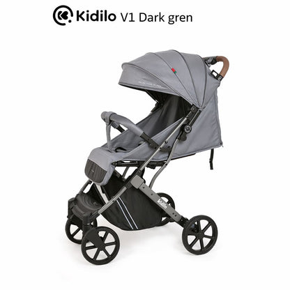 Poussette compacte V1 Kidilo gris foncé