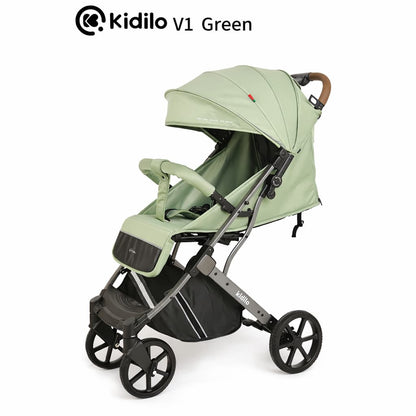 Poussette compacte V1 Kidilo verte
