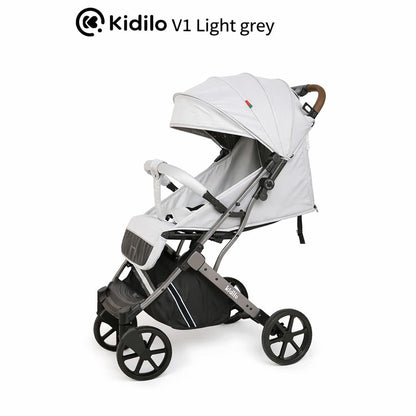Poussette compacte V1 Kidilo gris clair
