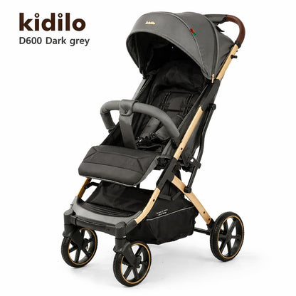 Poussette cabine avion Kidilo D600 pliable légère DARK GREY