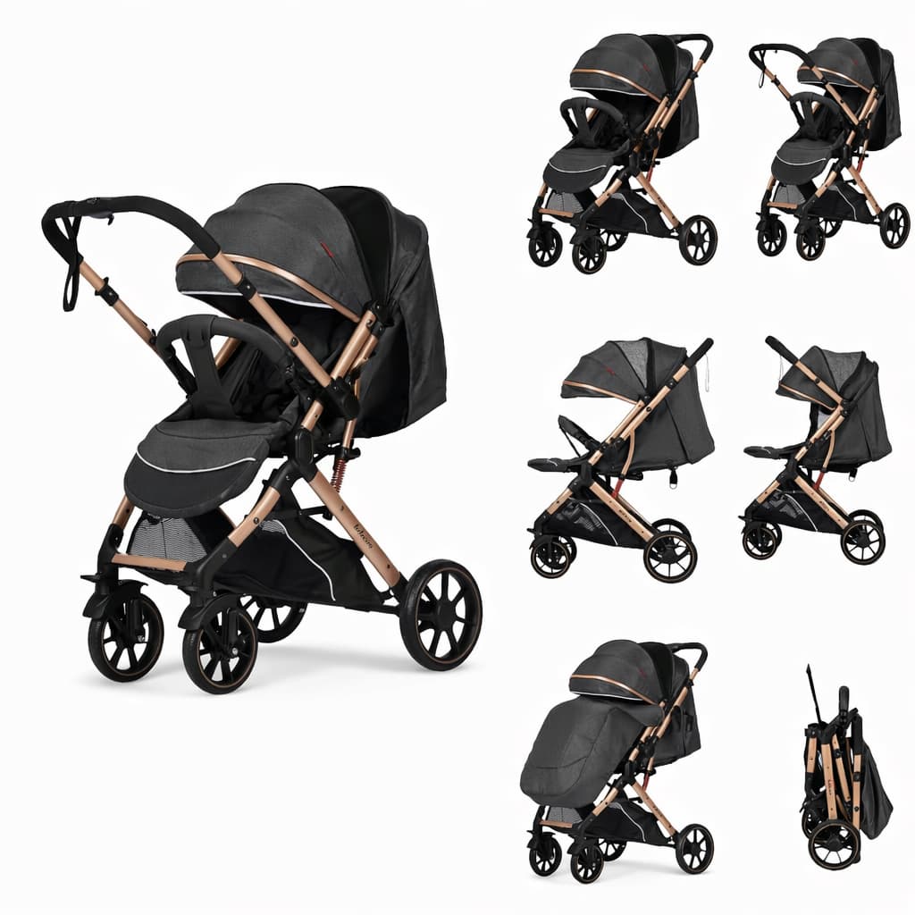 poussette compacte pliable belecoo b1 noire