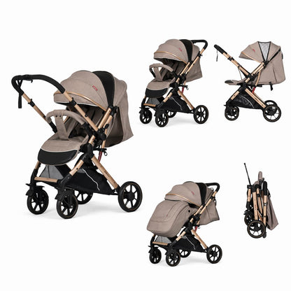poussette compacte pliable belecoo b1 beige
