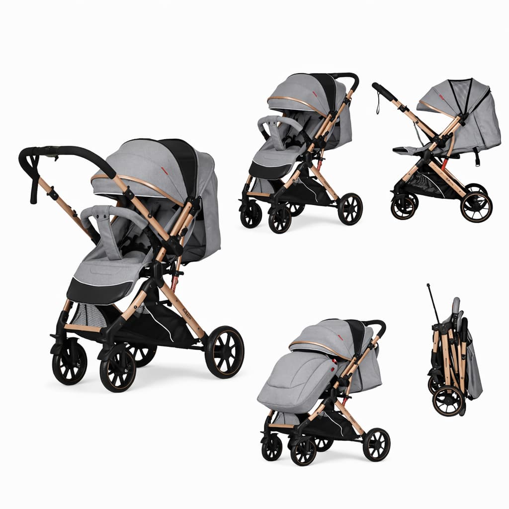 poussette compacte pliable belecoo b1 grise