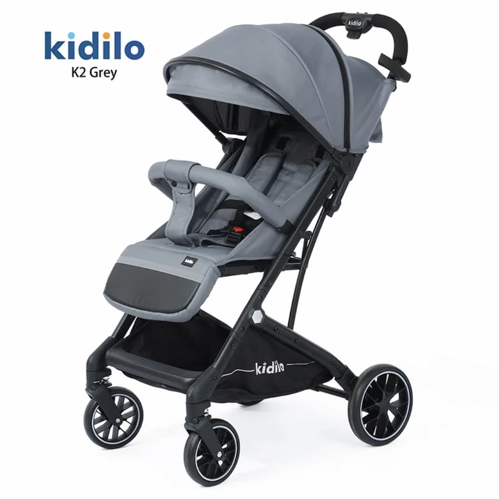 Poussette cabine avion KIDILO K2 Air Travel grise pliable pratique