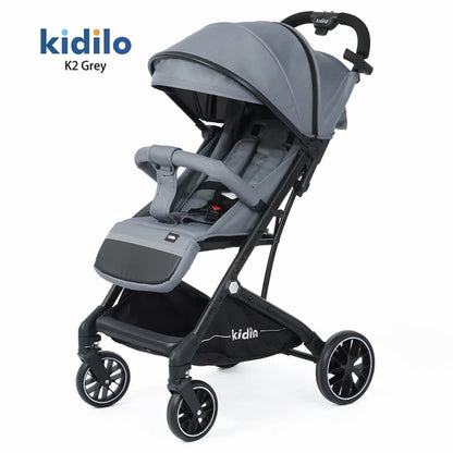 Poussette cabine avion KIDILO K2 Air Travel grise pliable pratique