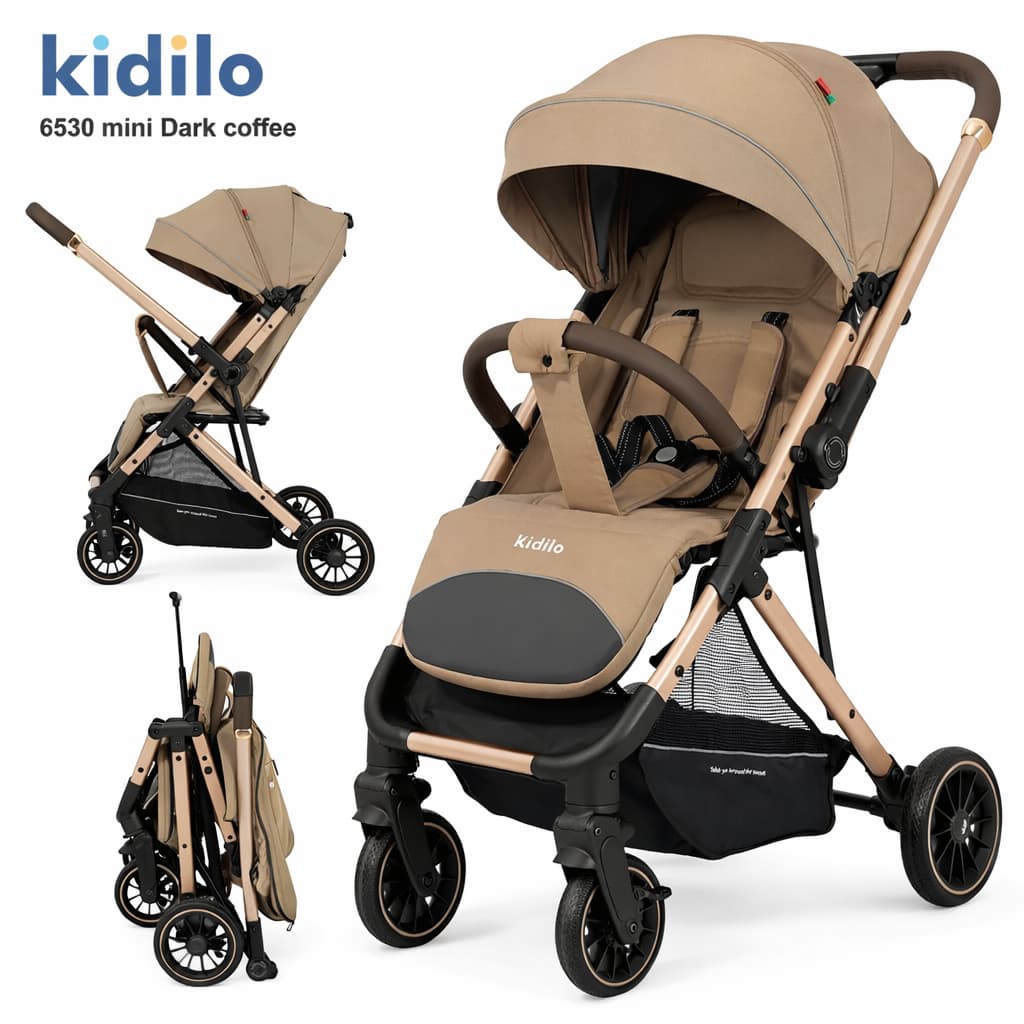 poussette cabine avion KIDILO 6530 MINI Air Travel & réversible COFFEE