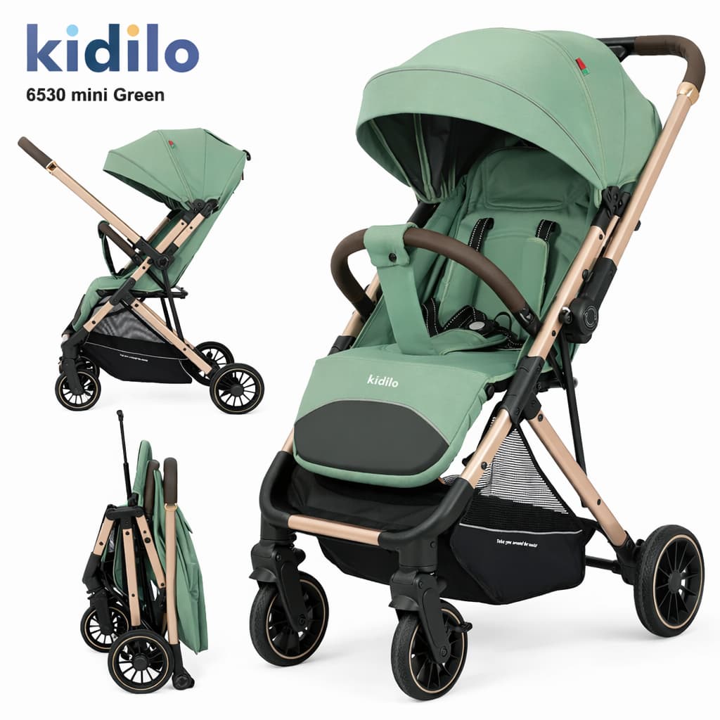 poussette cabine avion KIDILO 6530 MINI Air Travel & réversible GREEN