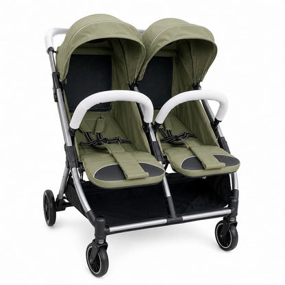 Poussette double pour jumeaux Kidilo T22 verte