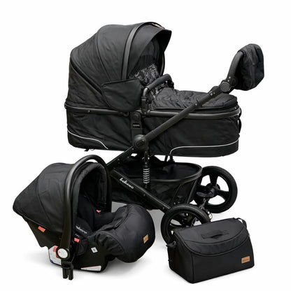 poussette combinée Bébé Belecoo Duo – Réversible Double Face Avec Accessoires et équipements