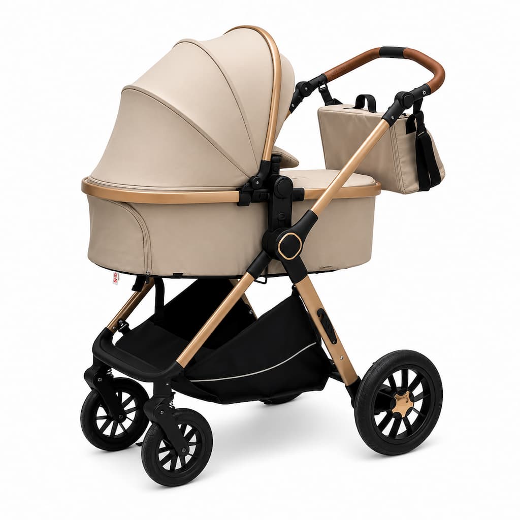 Poussette landau 2 en 1 Kidilo H2D vue trois quarts
