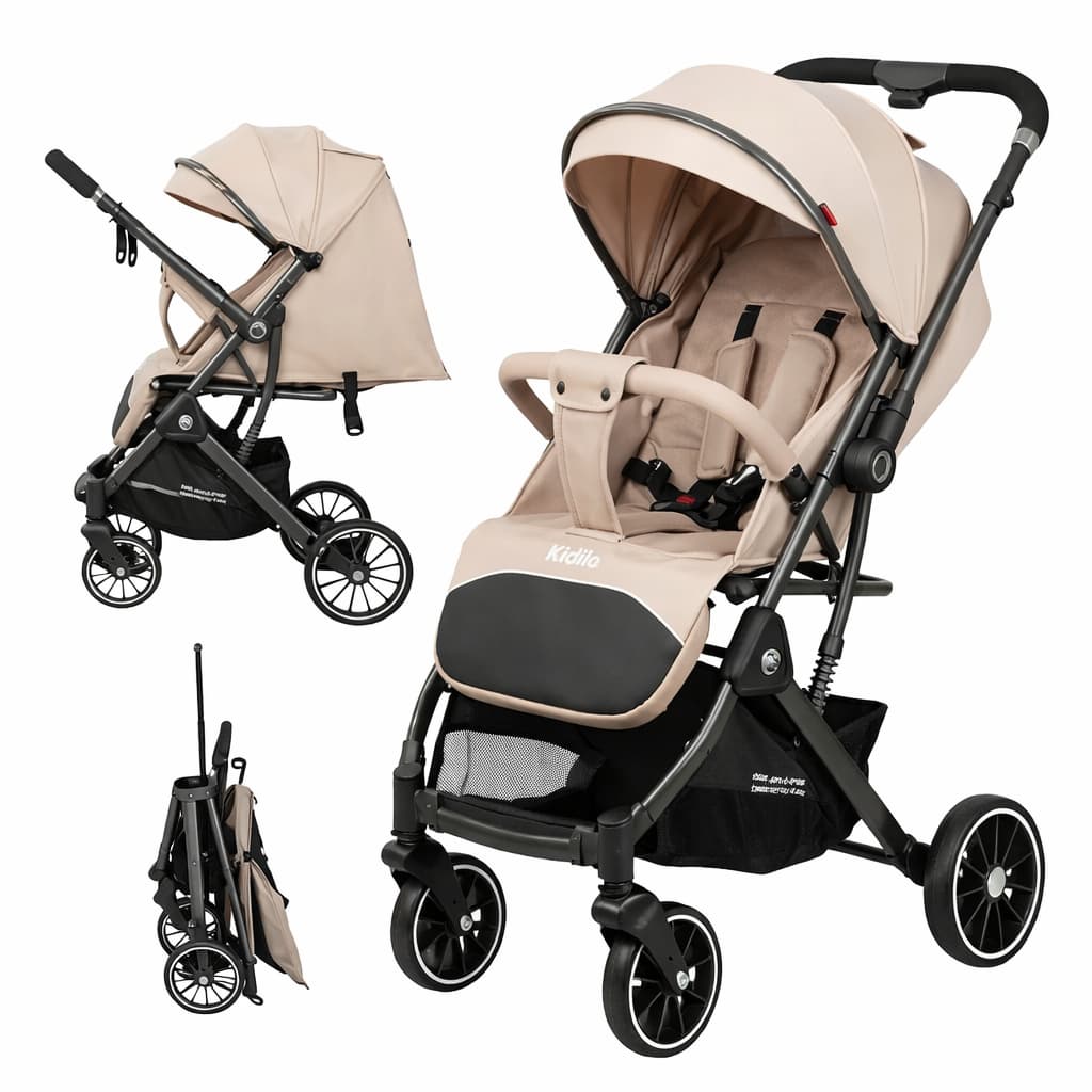 Poussette cabine avion 535 Kidilo compacte beige voyage