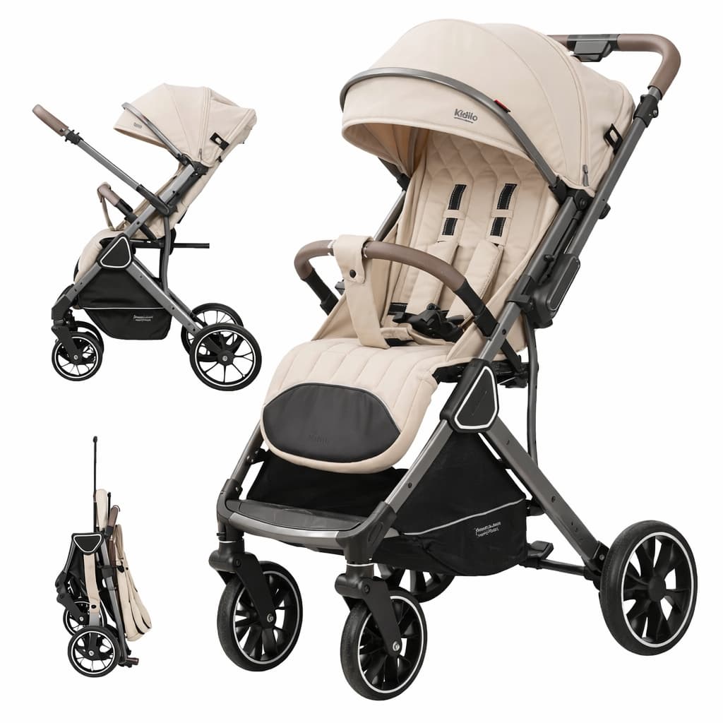 Poussette cabine avion Kidilo K101 format valise beige