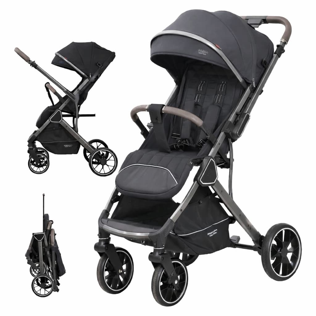 Poussette cabine avion Kidilo K101 pliage noire
