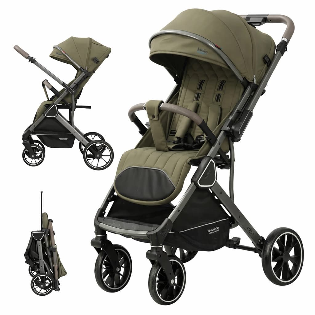 Poussette valise compacte KIDILO K101  khaki